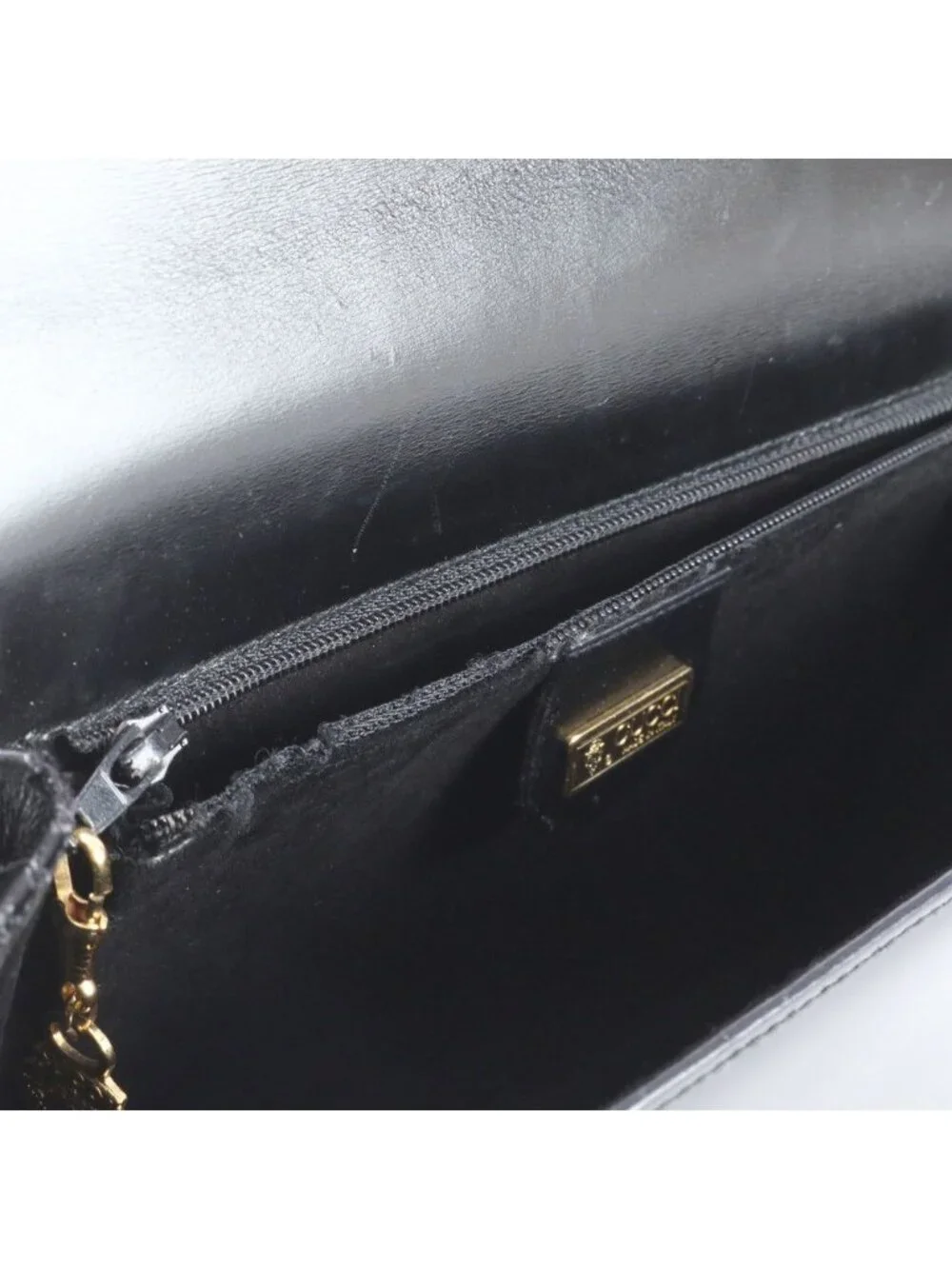 ★SOLD★ Gucci Vintage Leather 2-Way Shoulder Bag Crossbody Hand Black - Picture 8 of 10